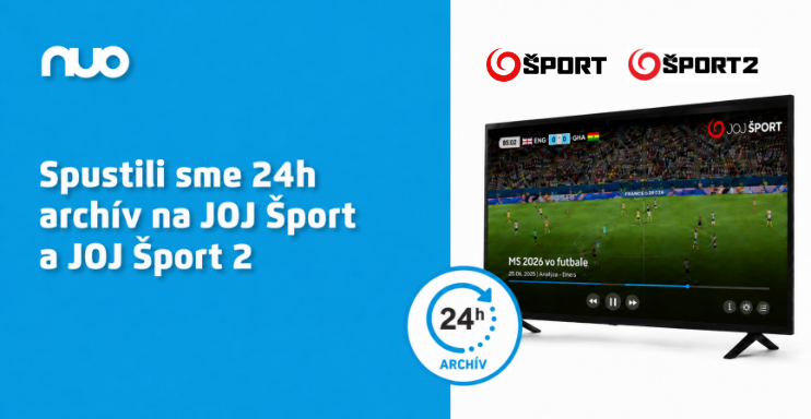 Spustili sme 24h archív na JOJ Šport a JOJ Šport 2